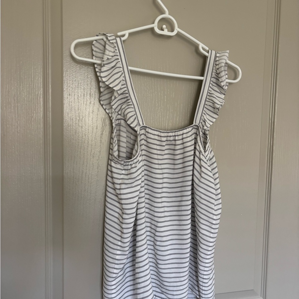 LOFT White and Black Striped Top - Picture 2 of 3